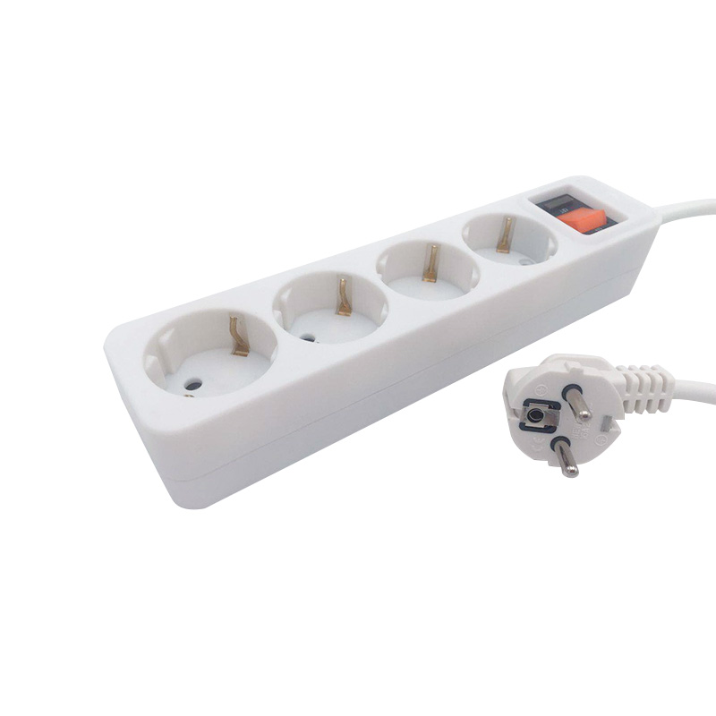 UV-resistente 4-verkooppunten EU Standard Socket UV-resistente 4-verkooppunten EU Standard Socket