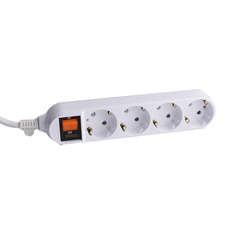 Cable3G 4 Uitschakels EU Standard Socket met overbelastingsbeveiligingsschakelaar Cable3G 4 Uitschakels EU Standard Socket met overbelastingsbeveiligingsschakelaar