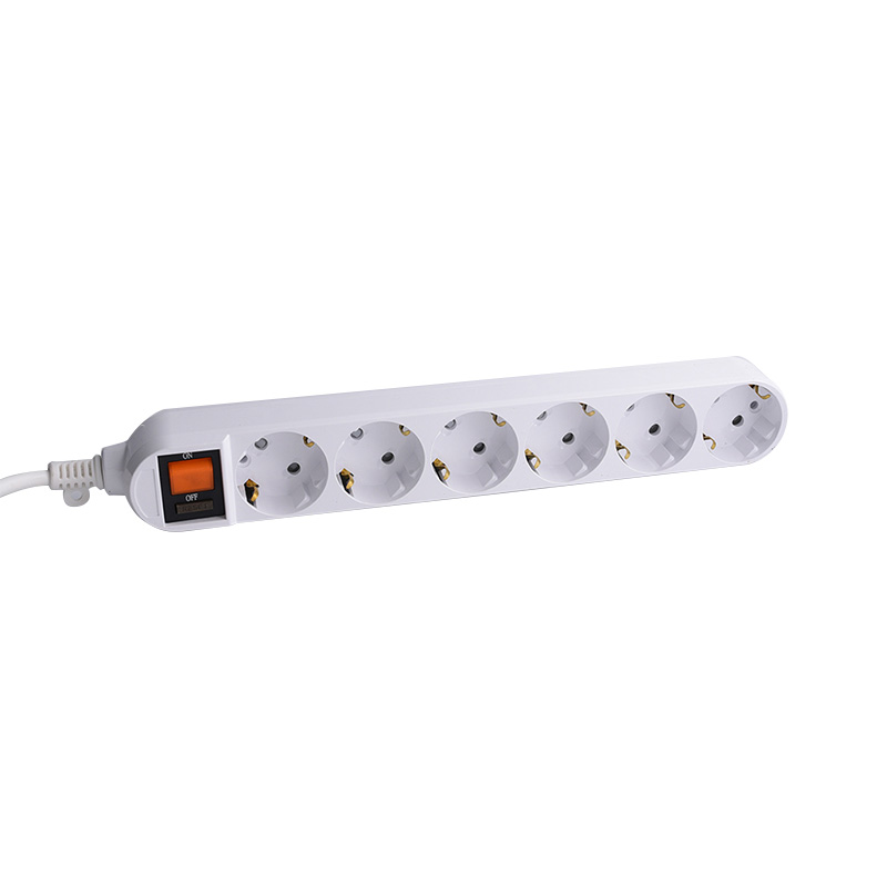 PC Materiaal Lange verlengsnoer 6 Uitgang EU Standaard socket PC Materiaal Lange verlengsnoer 6 Uitgang EU Standaard socket