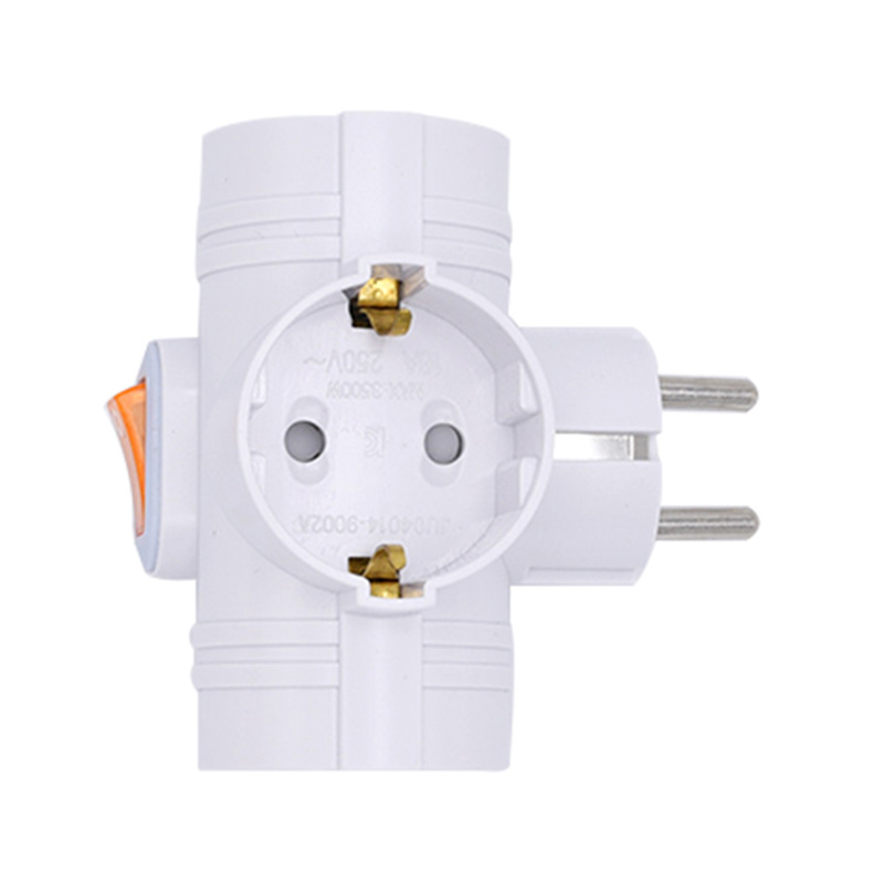 Meerdere volledige koperapparaat draadloze T -vorm 3 in 1 socket met schakelaar Meerdere volledige koperapparaat draadloze T -vorm 3 in 1 socket met schakelaar